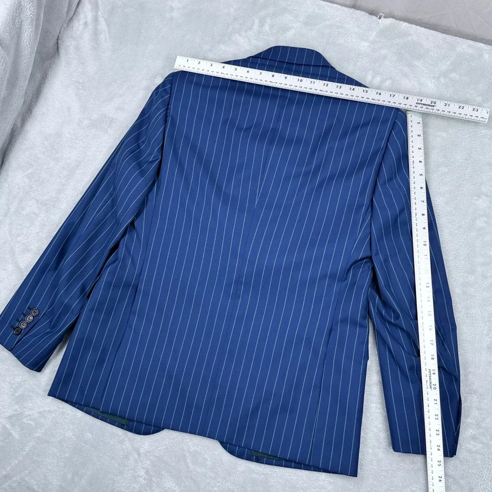 Brioni Colosse 3-Piece Suit Mens 40R Blue 100% Wool Pinstripe Blazer Vest Pants